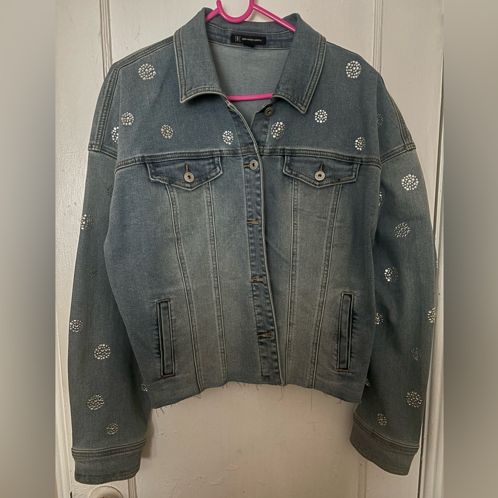 INC International Concepts Women's Light Blue Denim jacket